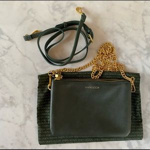 Fawn Design Forest Cross Body Bag with Gold Chain and Original Strap